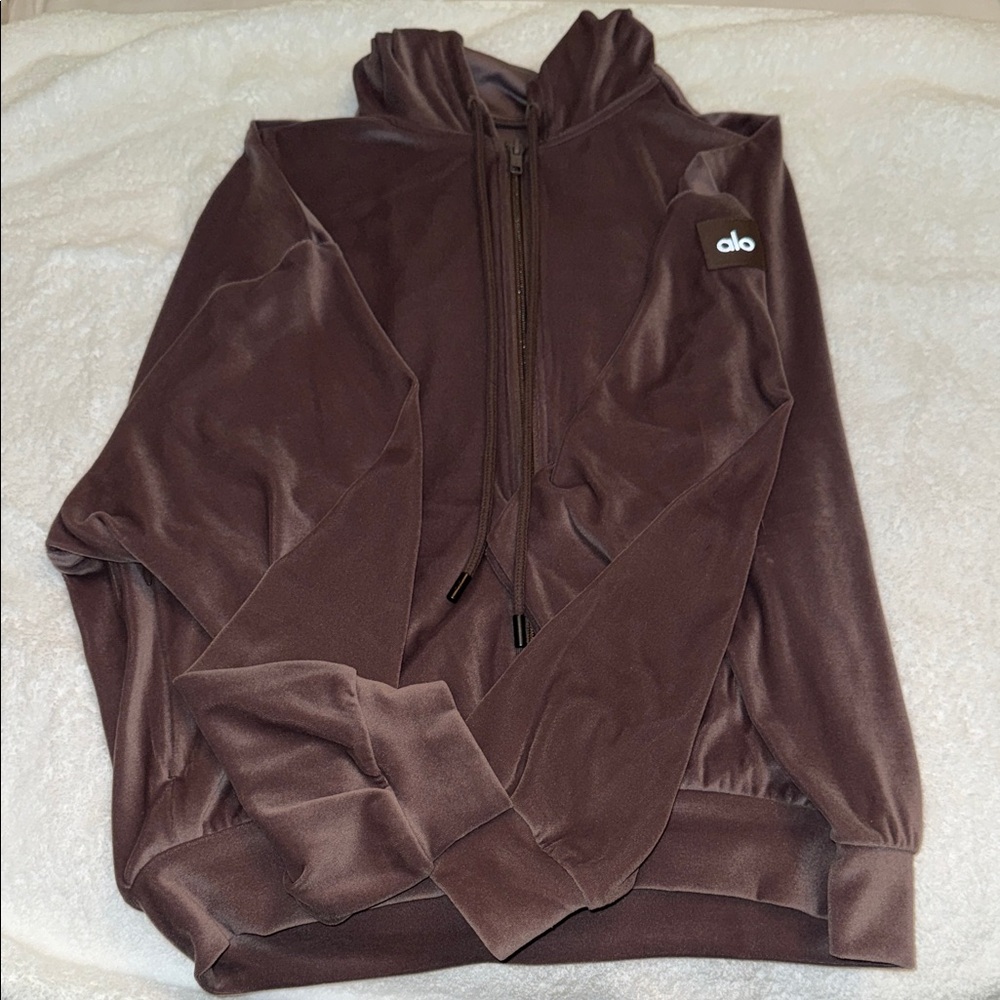 ALO Yoga Brown Zip Up Jacket